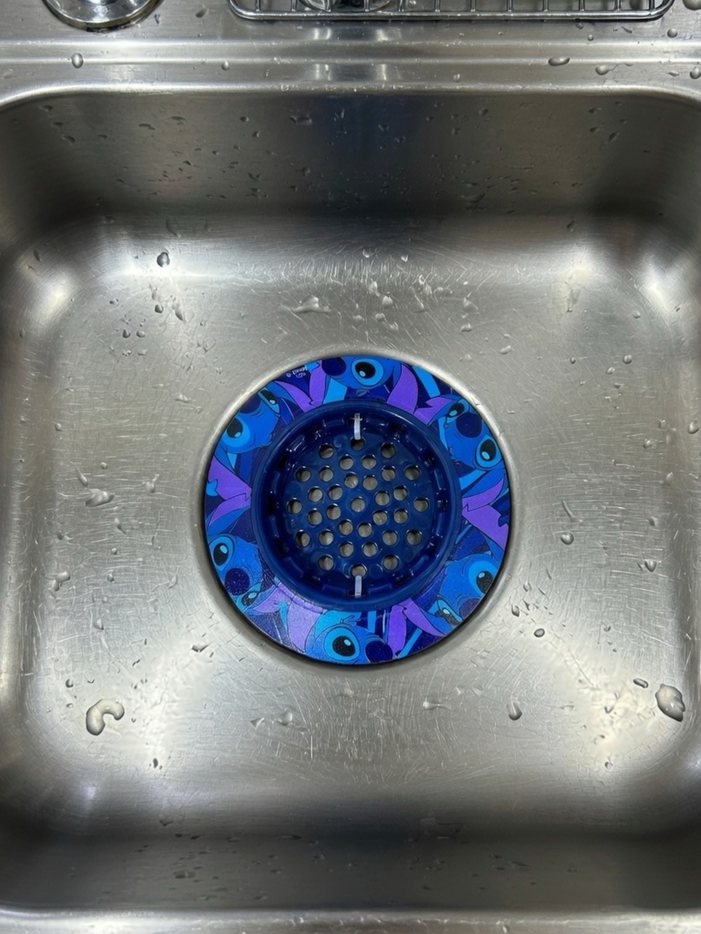 Disney Blue & Purple Stitch-Themed Sink Strainer Cover